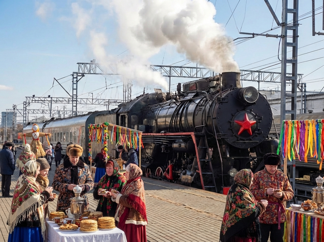 Ретропоезд в Гусь-Хрустальный на Масленицу